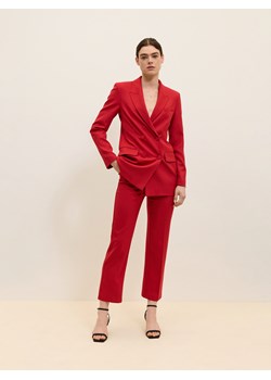 Reserved - Spodnie cygaretki w kant - czerwony ze sklepu Reserved w kategorii Spodnie damskie - zdjęcie 172011394