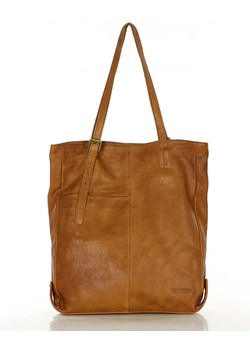 Miękka torba typu shopper z kieszeniami MARCO MAZZINI - brąz camel ze sklepu Verostilo w kategorii Torby Shopper bag - zdjęcie 172021024