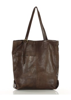 Miękka torba typu shopper z kieszeniami MARCO MAZZINI - ciemny brąz ze sklepu Verostilo w kategorii Torby Shopper bag - zdjęcie 172021034