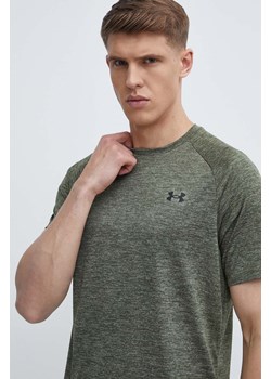 Under Armour t-shirt treningowy kolor zielony gładki 1326413 ze sklepu ANSWEAR.com w kategorii T-shirty męskie - zdjęcie 172021171