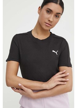 Puma t-shirt bawełniany HER damski kolor czarny 677883 ze sklepu ANSWEAR.com w kategorii Bluzki damskie - zdjęcie 172021343