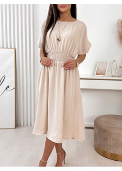 sukienka leona beżowa one size ze sklepu UBRA w kategorii Sukienki - zdjęcie 172022211