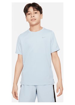 Koszulka treningowa z krótkim rękawem dla dużych dzieci (chłopców) Nike Dri-FIT Miler - Niebieski ze sklepu Nike poland w kategorii T-shirty chłopięce - zdjęcie 172023774