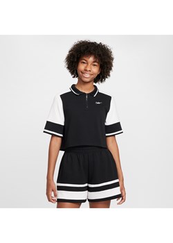 Dziewczęca krótka koszulka Nike Sportswear - Czerń ze sklepu Nike poland w kategorii T-shirty chłopięce - zdjęcie 172023780
