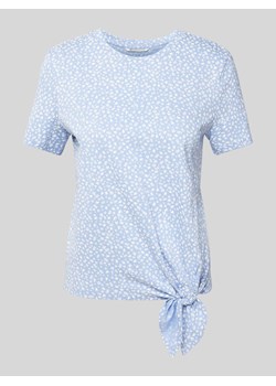 T-shirt z wiązanym detalem ze sklepu Peek&Cloppenburg  w kategorii Bluzki damskie - zdjęcie 172024361