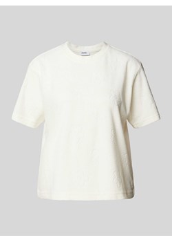 T-shirt z froty z kwiatowym wzorem ze sklepu Peek&Cloppenburg  w kategorii Bluzki damskie - zdjęcie 172024551
