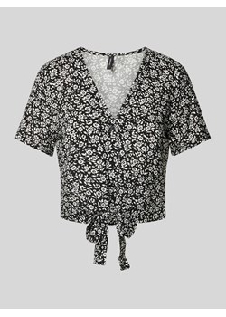 Bluzka z wiskozy z wiązanym detalem model ‘EASY JOY’ ze sklepu Peek&Cloppenburg  w kategorii Bluzki damskie - zdjęcie 172024553
