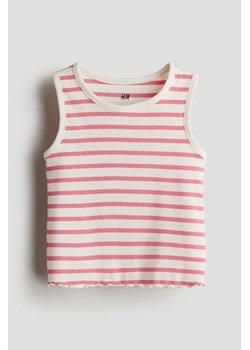 H & M - Koszulka w prążki - Różowy ze sklepu H&M w kategorii Bluzki dziewczęce - zdjęcie 172025164
