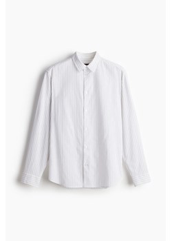 H & M - Koszula z domieszką lnu Regular Fit - Biały ze sklepu H&M w kategorii Koszule męskie - zdjęcie 172025241