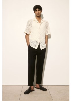H & M - Spodnie z lnem Regular Fit - Czarny ze sklepu H&M w kategorii Spodnie męskie - zdjęcie 172025261