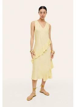 H & M - Sukienka z falbaną - Żółty ze sklepu H&M w kategorii Sukienki - zdjęcie 172025263