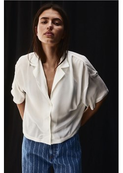 H & M - Koszula oversize z krótkim rękawem - Biały ze sklepu H&M w kategorii Koszule damskie - zdjęcie 172025281