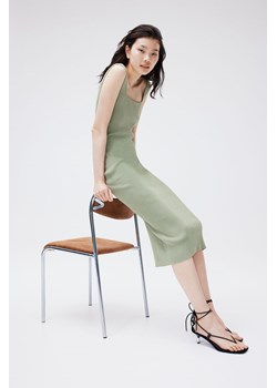 H & M - Sukienka bodycon z dzianiny w prążki - Zielony ze sklepu H&M w kategorii Sukienki - zdjęcie 172025292