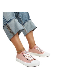 Różowe damskie trampki Cross Jeans ze sklepu ButyModne.pl w kategorii Trampki damskie - zdjęcie 172025434