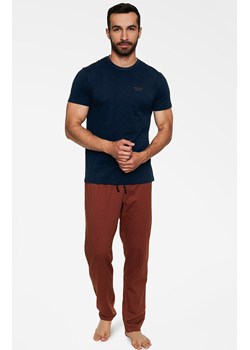 Track bawełniana piżama męska z krótkim rękawem 40052-59X, Kolor granatowy, Rozmiar 2XL, Henderson ze sklepu Primodo w kategorii Piżamy męskie - zdjęcie 172027501