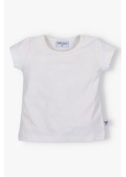 T-shirt dziewczęcy z krótkim rękawem - biały - I Love Colors ze sklepu 5.10.15 w kategorii Bluzki dziewczęce - zdjęcie 172027763