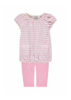 Dziewczęcy komplet tunika + legginsy różowy ze sklepu 5.10.15 w kategorii Komplety niemowlęce - zdjęcie 172027773