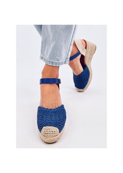 Sandałki na koturnie espadryle Morelli Blue niebieskie ze sklepu ButyModne.pl w kategorii Espadryle damskie - zdjęcie 172029113