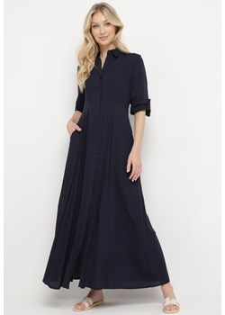 Granatowa Sukienka Controllable ze sklepu Born2be Odzież w kategorii Sukienki - zdjęcie 172030211