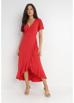 Czerwona Sukienka Aediala ze sklepu Born2be Odzież w kategorii Sukienki - zdjęcie 172030831