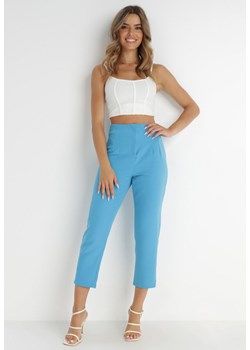 Niebieskie Spodnie Fynthi ze sklepu Born2be Odzież w kategorii Spodnie damskie - zdjęcie 172030841