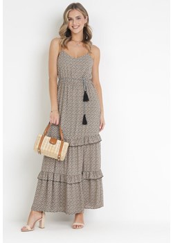 Ciemnozielona Sukienka Darcy ze sklepu Born2be Odzież w kategorii Sukienki - zdjęcie 172030881