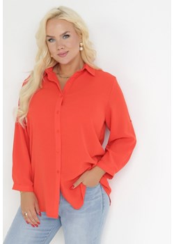 Pomarańczowa Koszula z Podpinanymi Rękawami Jalema ze sklepu Born2be Odzież w kategorii Koszule damskie - zdjęcie 172032294