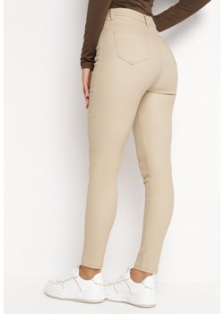 Beżowe Modelujące Spodnie Skinny z Kieszeniami Envoi ze sklepu Born2be Odzież w kategorii Spodnie damskie - zdjęcie 172032510