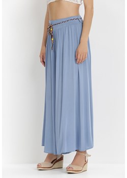 Niebieskie Spodnie Samusi ze sklepu Born2be Odzież w kategorii Spodnie damskie - zdjęcie 172033384