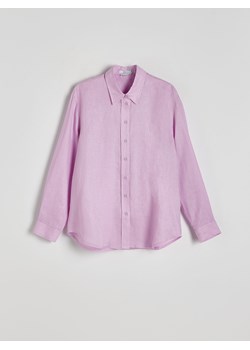 Reserved - Koszula z lnu - fioletowy ze sklepu Reserved w kategorii Koszule damskie - zdjęcie 172034540