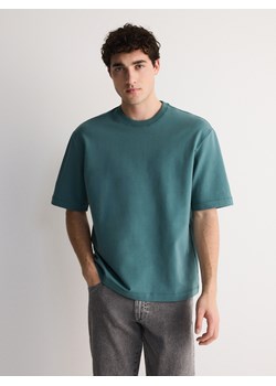 Reserved - Gładki T-shirt boxy - morski ze sklepu Reserved w kategorii T-shirty męskie - zdjęcie 172034674