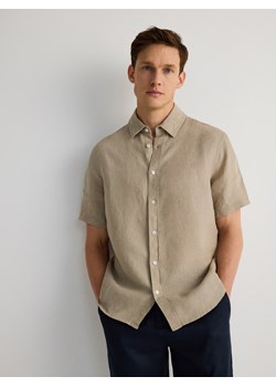 Reserved - Lniana koszula comfort fit - zielony ze sklepu Reserved w kategorii Koszule męskie - zdjęcie 172035790