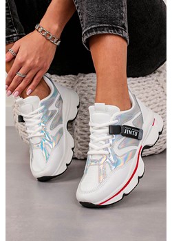 Białe buty sportowe sneakersy sznurowane Casu 20G18/S ze sklepu Casu w kategorii Klapki damskie - zdjęcie 172038293