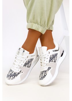 Białe sneakersy na platformie buty sportowe sznurowane Casu 7-K2138C ze sklepu Casu.pl w kategorii Buty sportowe damskie - zdjęcie 172039742