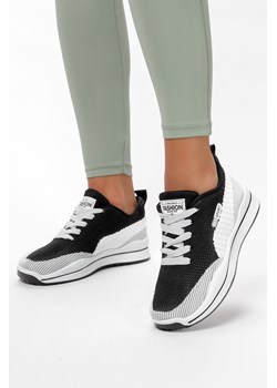Czarne sneakersy na platformie damskie buty sportowe sznurowane Casu 10-11-21-BG ze sklepu Casu w kategorii Buty sportowe damskie - zdjęcie 172044774