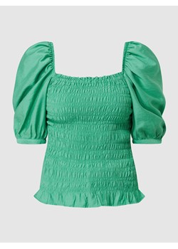 Bluzka z prostokątnym dekoltem model ‘Amalie’ — marszczona ze sklepu Peek&Cloppenburg  w kategorii Bluzki damskie - zdjęcie 172048201