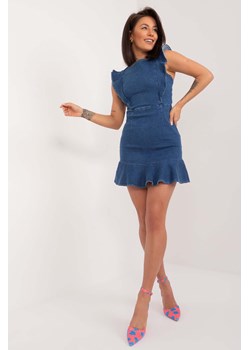 Jeansowa sukienka damska z odkrytymi plecami ze sklepu 5.10.15 w kategorii Sukienki - zdjęcie 172048284