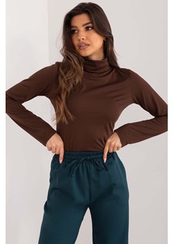 Brązowa bluzka damska z golfem i długim rękawem ze sklepu 5.10.15 w kategorii Bluzki damskie - zdjęcie 172048292