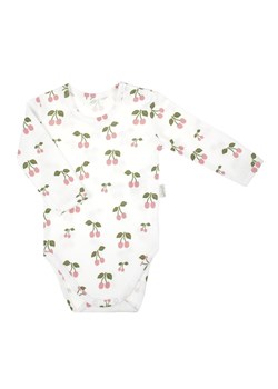 Bawełniane body dziewczęce z długim rękawem w wisienki ze sklepu 5.10.15 w kategorii Body niemowlęce - zdjęcie 172048351