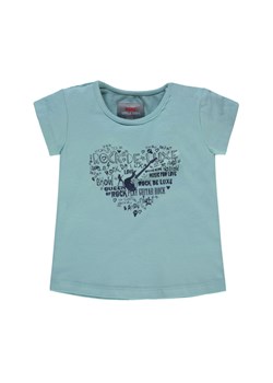 Dziewczęca koszulka z krótkim rękawem niebieska ze sklepu 5.10.15 w kategorii Koszulki niemowlęce - zdjęcie 172048374