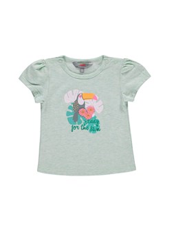 Dziewczęca bluzka z krótkim rękawem zielona ze sklepu 5.10.15 w kategorii Koszulki niemowlęce - zdjęcie 172048392