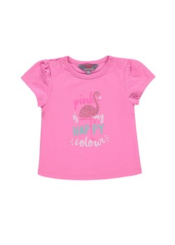 Dziewczęca bluzka z krótkim rękawem różowa ze sklepu 5.10.15 w kategorii Koszulki niemowlęce - zdjęcie 172048451
