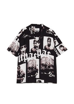 Cropp - Koszula typu cuban z wizerunkiem Tupaca Shakura - czarny ze sklepu Cropp w kategorii Koszule męskie - zdjęcie 172048893