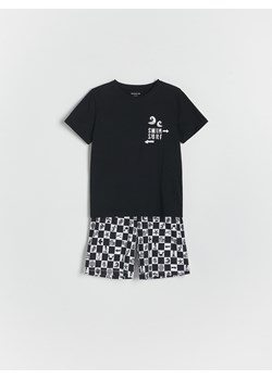 Reserved - Dwuczęściowa piżama z nadrukiem - czarny ze sklepu Reserved w kategorii Piżamy dziecięce - zdjęcie 172049762