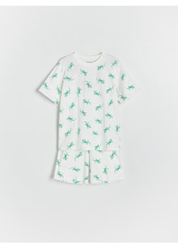 Reserved - Dwuczęściowa piżama z nadrukiem - złamana biel ze sklepu Reserved w kategorii Piżamy dziecięce - zdjęcie 172049953