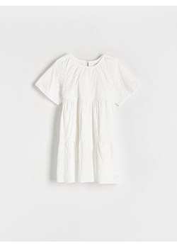 Reserved - Sukienka z krótkim rękawem - złamana biel ze sklepu Reserved w kategorii Sukienki dziewczęce - zdjęcie 172050043