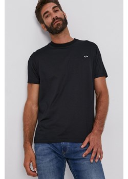 Paul&amp;Shark T-shirt bawełniany kolor czarny gładki ze sklepu ANSWEAR.com w kategorii T-shirty męskie - zdjęcie 172051110