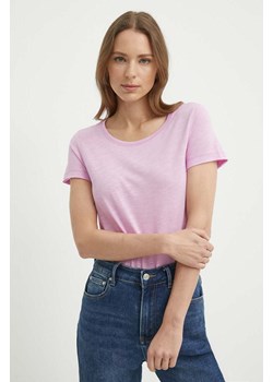 Sisley t-shirt damski kolor różowy ze sklepu ANSWEAR.com w kategorii Bluzki damskie - zdjęcie 172051190