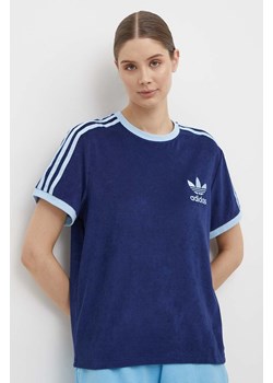 adidas Originals t-shirt damski kolor granatowy IR7465 ze sklepu ANSWEAR.com w kategorii Bluzki damskie - zdjęcie 172051271