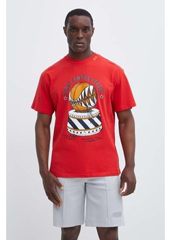 Puma t-shirt bawełniany męski kolor czerwony z nadrukiem 624740 ze sklepu ANSWEAR.com w kategorii T-shirty męskie - zdjęcie 172051440